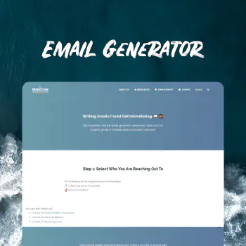 Therapist or Support Group Email Generator | AI-Powered Mental Health Outreach Tool | Image